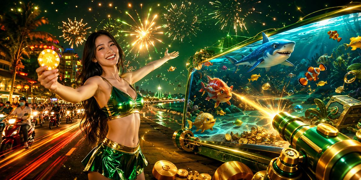 Màn hình ban cá neon sáng rực tại Phú Quốc